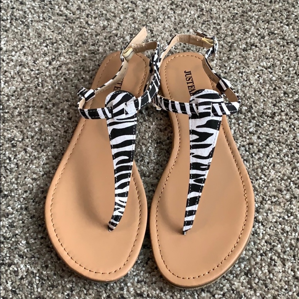 Zebra print sandals